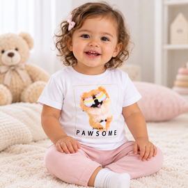 Pawsome Dog Graphic T-Shirt (1-3 Years) 