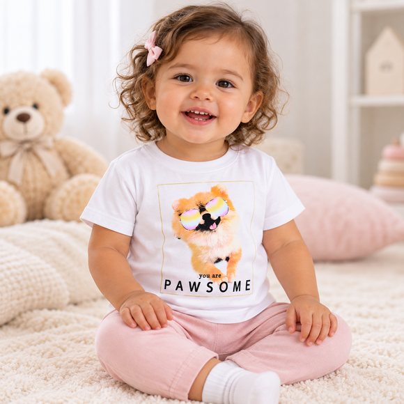 Pawsome Dog Graphic T-Shirt (1-3 Years) 