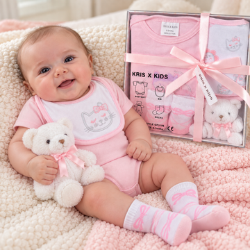 Pink 4 Piece Luxury Boxed Gift Set  (0-3 Months) 