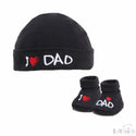 Dad/Mum Hat and Bootee Set (NB-3 Months) 