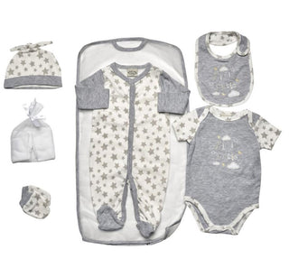 Grey Cutie 7 Piece Baby Starter Set  (0-6 Months) 