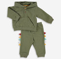 Two Piece Green Dinosaur Hoodie & Joggers Set 