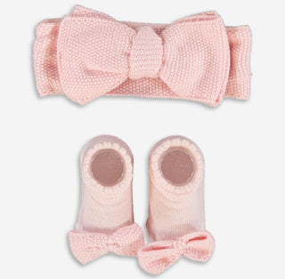 Two Piece Light Pink Headband & Sock Set 