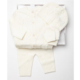 Baby Girl Cream Outfit Set
