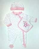White/Pink Little Star 3 Piece Gift Set  (0-9 Months) 