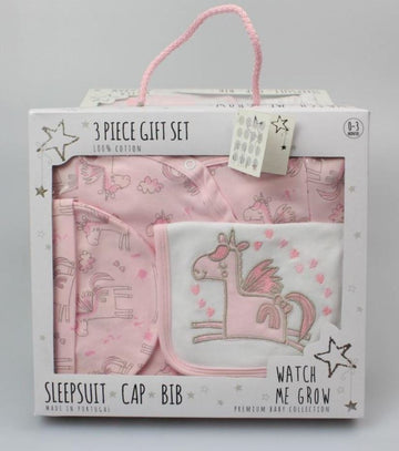 Unicorn 3 Piece Gift Set (0-6 months) 