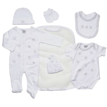 White 7 Piece Baby Starter Set (0-3 months) 