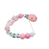 Baby Personalised Dummy Clip with Name Silicone Beads 
